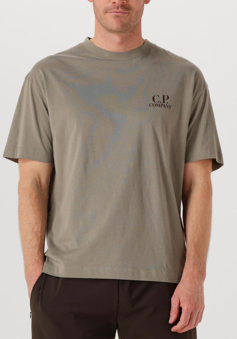 khaki cp company t-shirt t shirts short sleeve in jersey 30/1