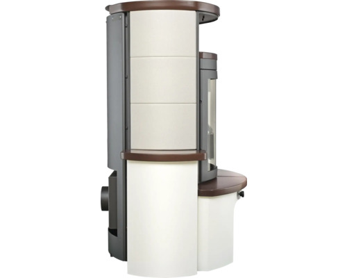 Hark Avenso GT ECOplus keramische haardset, bruine steen, 6 kW