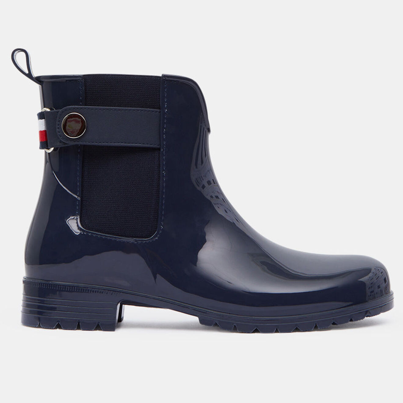 Tommy Hilfiger Chelsea boots de pluie en Caoutchouc Hardware bleu marine