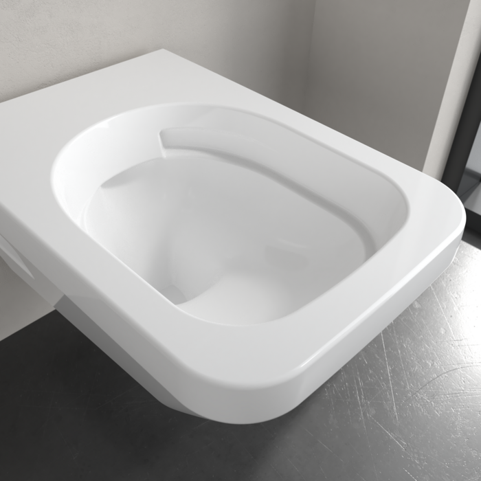Villeroy & Boch Architectura randloos toilet met TwistFlush rechthoekig wit glans