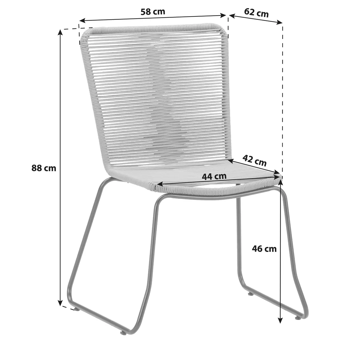 Beldano Gartenstuhl Trendy Grau
