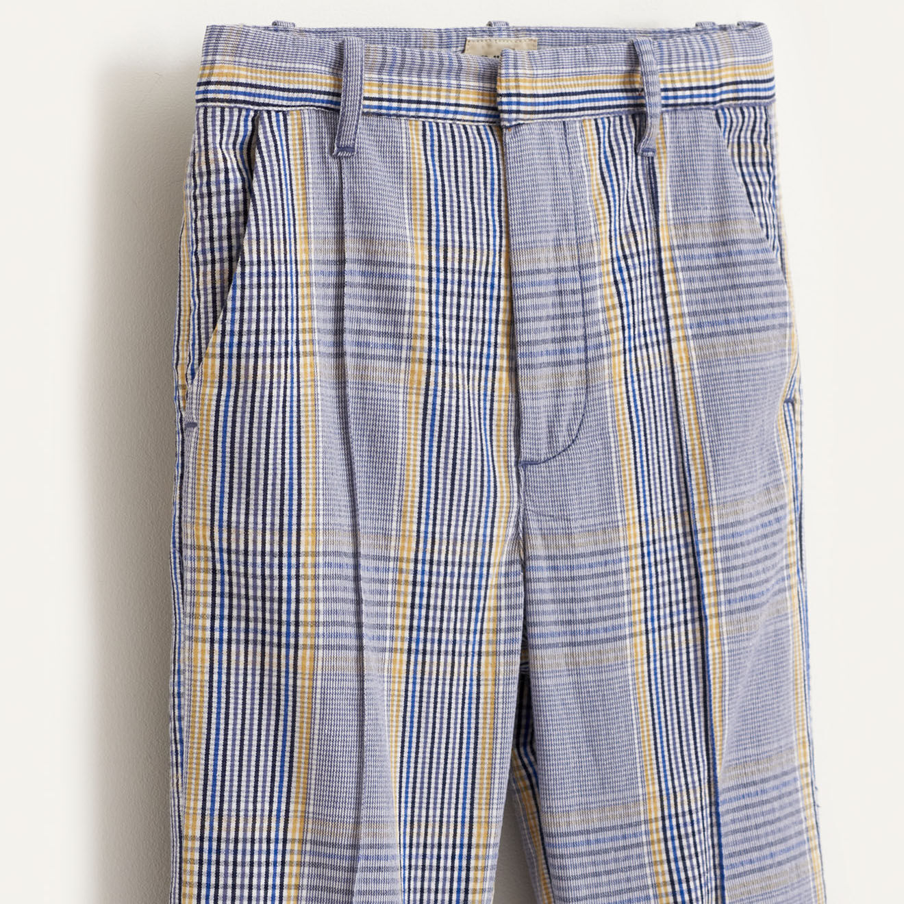 Bellerose Pantalon Phiby en Coton mélangé 7/8 à carreaux gris