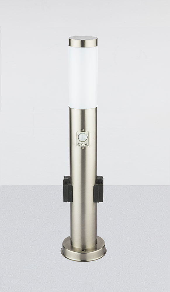 Stehlampe, 2x Steckdose, Bewegungsmelder, H 60 cm, BOSTON