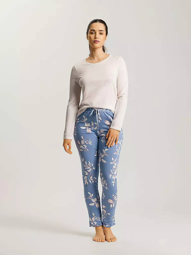 HANRO Pyjamahose blau