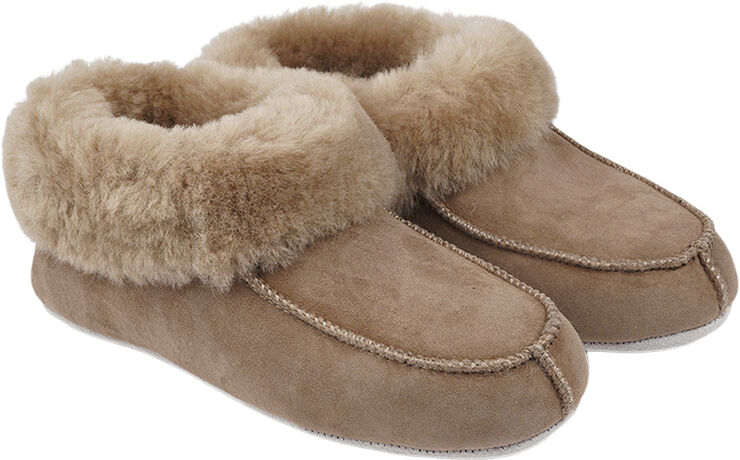 Lovelies API - DOUBLE FACED SHEARLING HIGH SLIPPERS Woodsmoke
