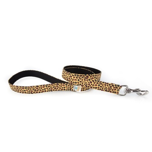 Coleira para cães Pappy Greyhound Leopardo Amarela