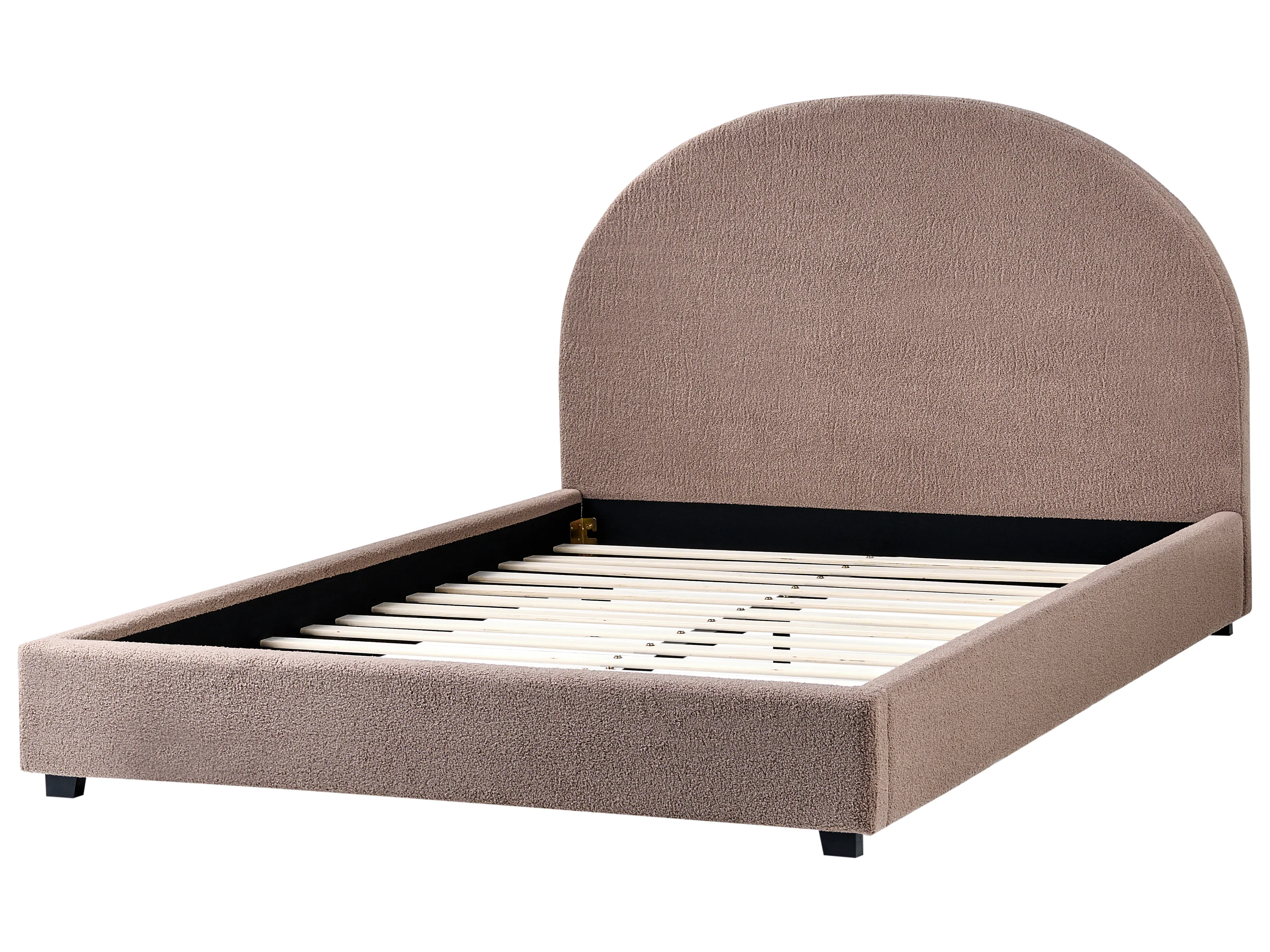 Bed Bouclé VAUCLUSE 140 x 200 cm Taupe
