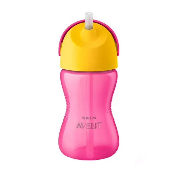 Copo com canudo Avent +12 meses Rosa 300ml