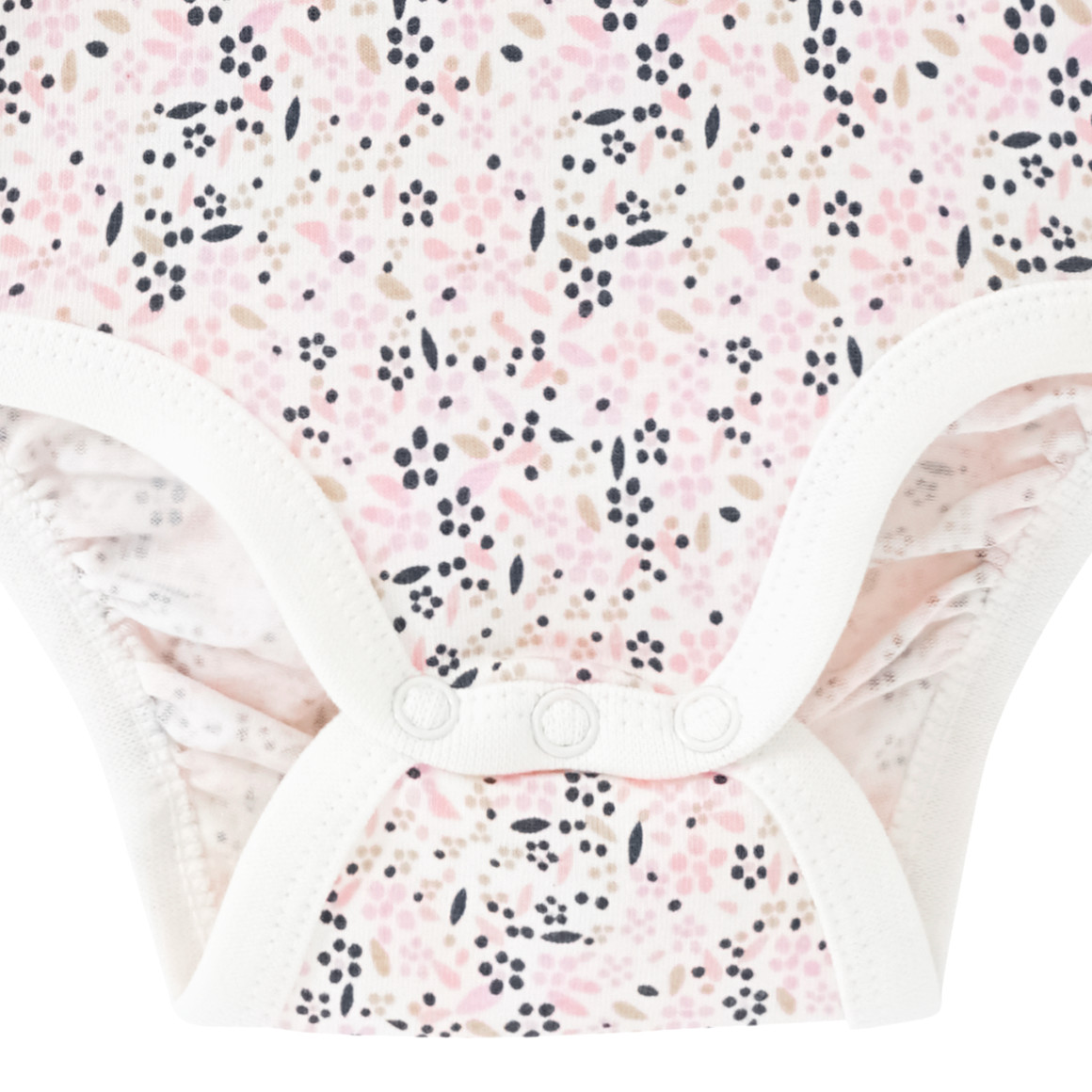 Topomini Baby Langarmbody mit Allover-Print weiss / rosa / dunkelblau