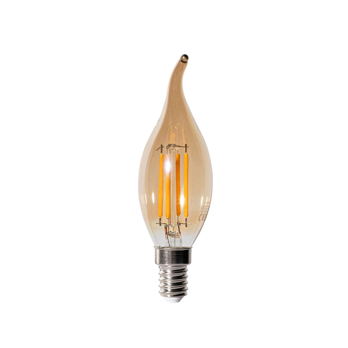 E14 dimbare LED lamp BXS35 goud 4W 450 lm 2200K