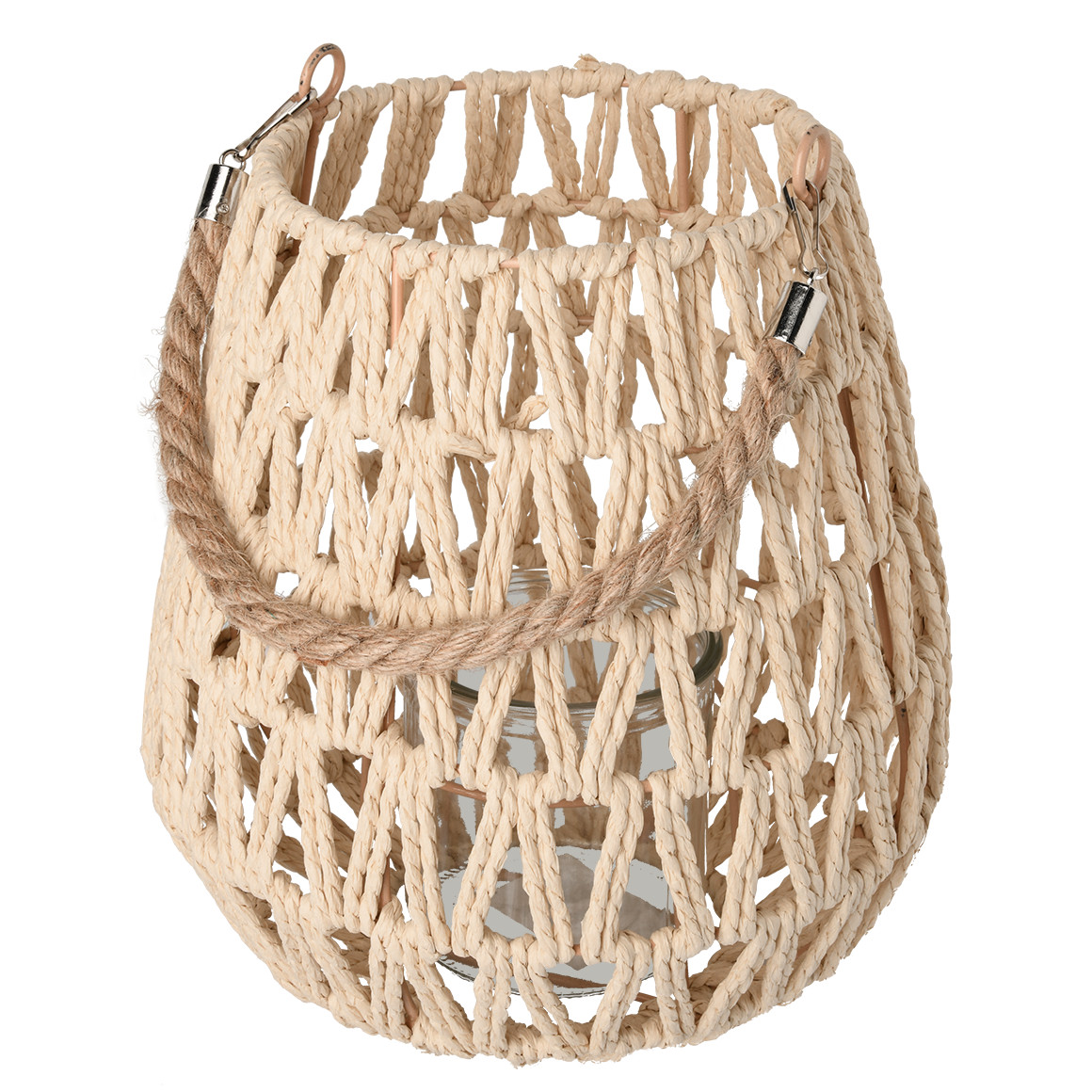 My Home Laterne aus Jute beige