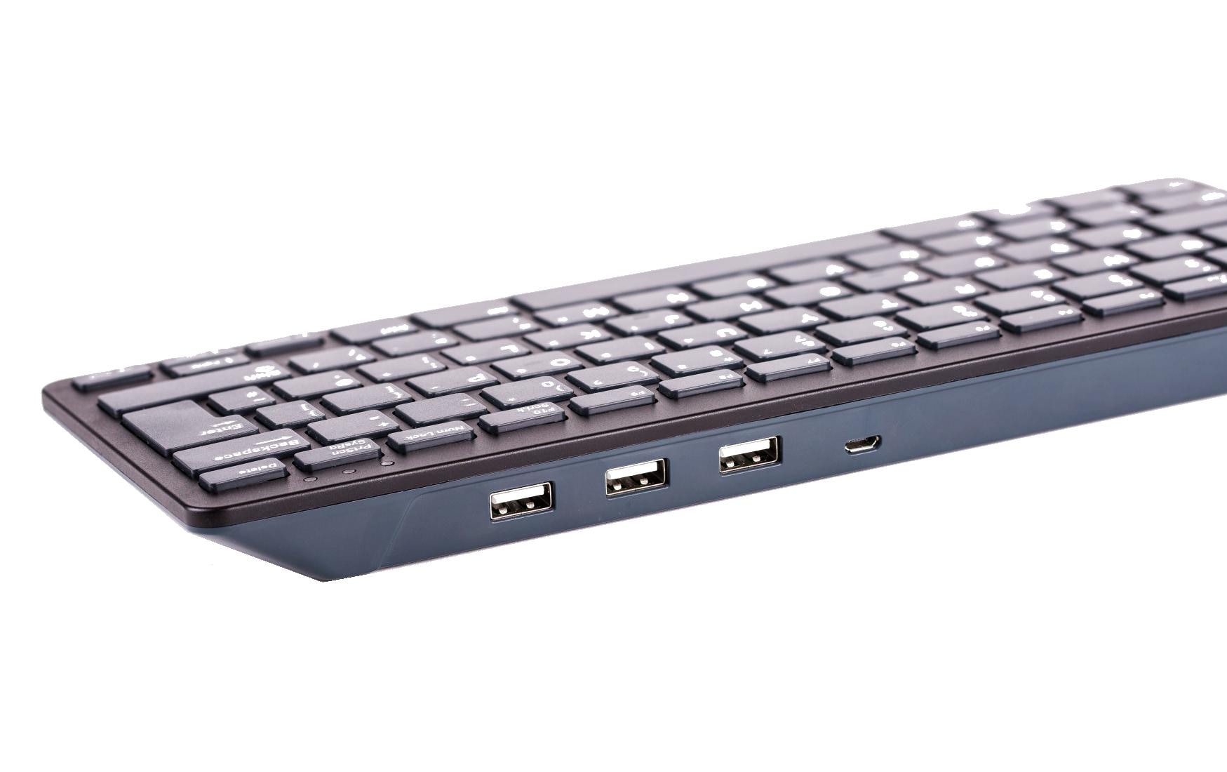 Raspberry Pi Foundation Tastatur »DE Schwarz/Grau« (Ziffernblock)