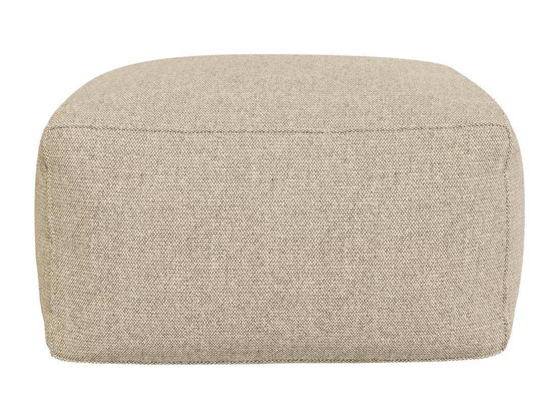 Salon de jardin en tissu 5 places : 1 canapé, 1 fauteuil, 1 angle et 1 pouf - Beige - NOUMARA de MYLIA