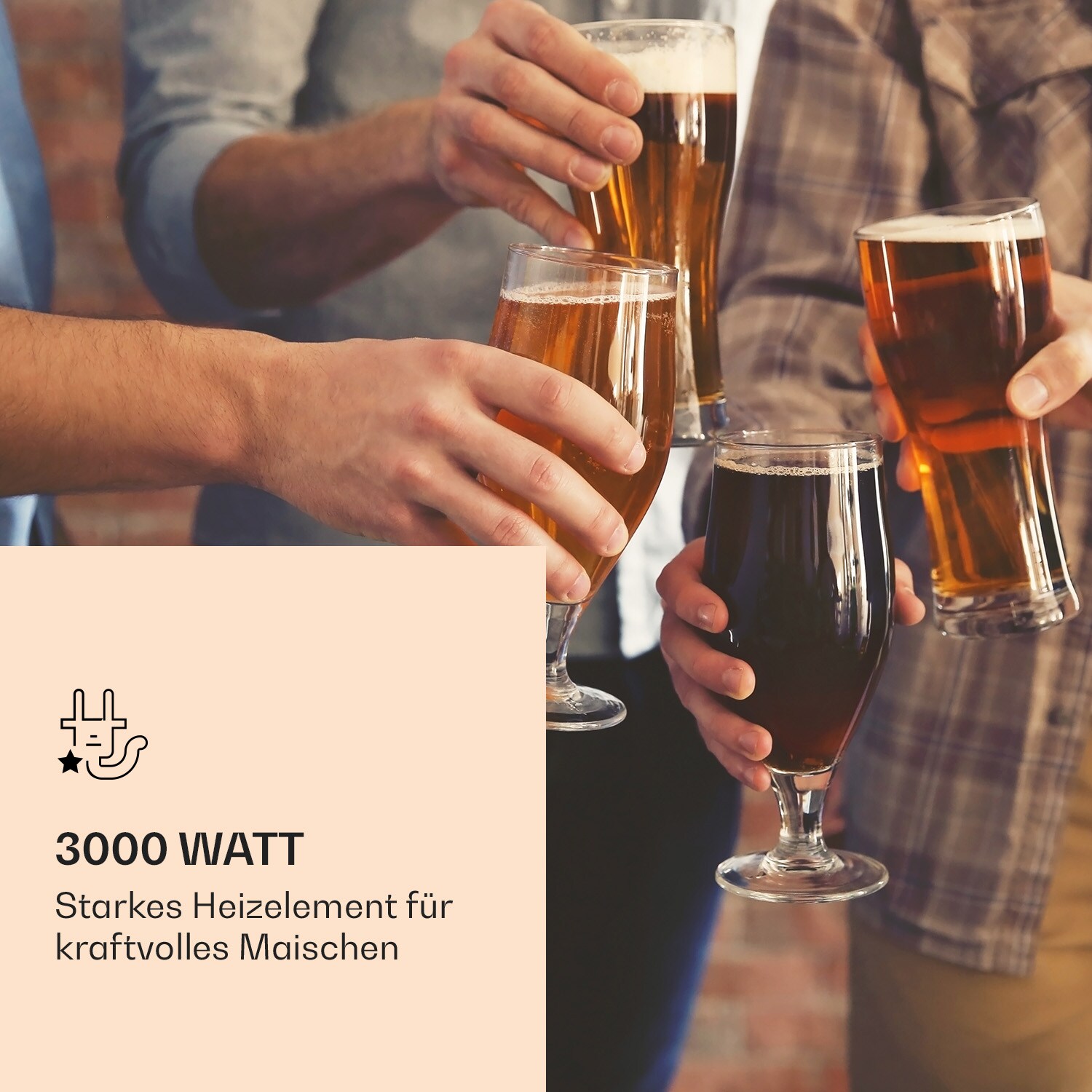 Mundschenk XXL Maischekessel Bierbrauanlage 3000W 50l 304 Edelstahl