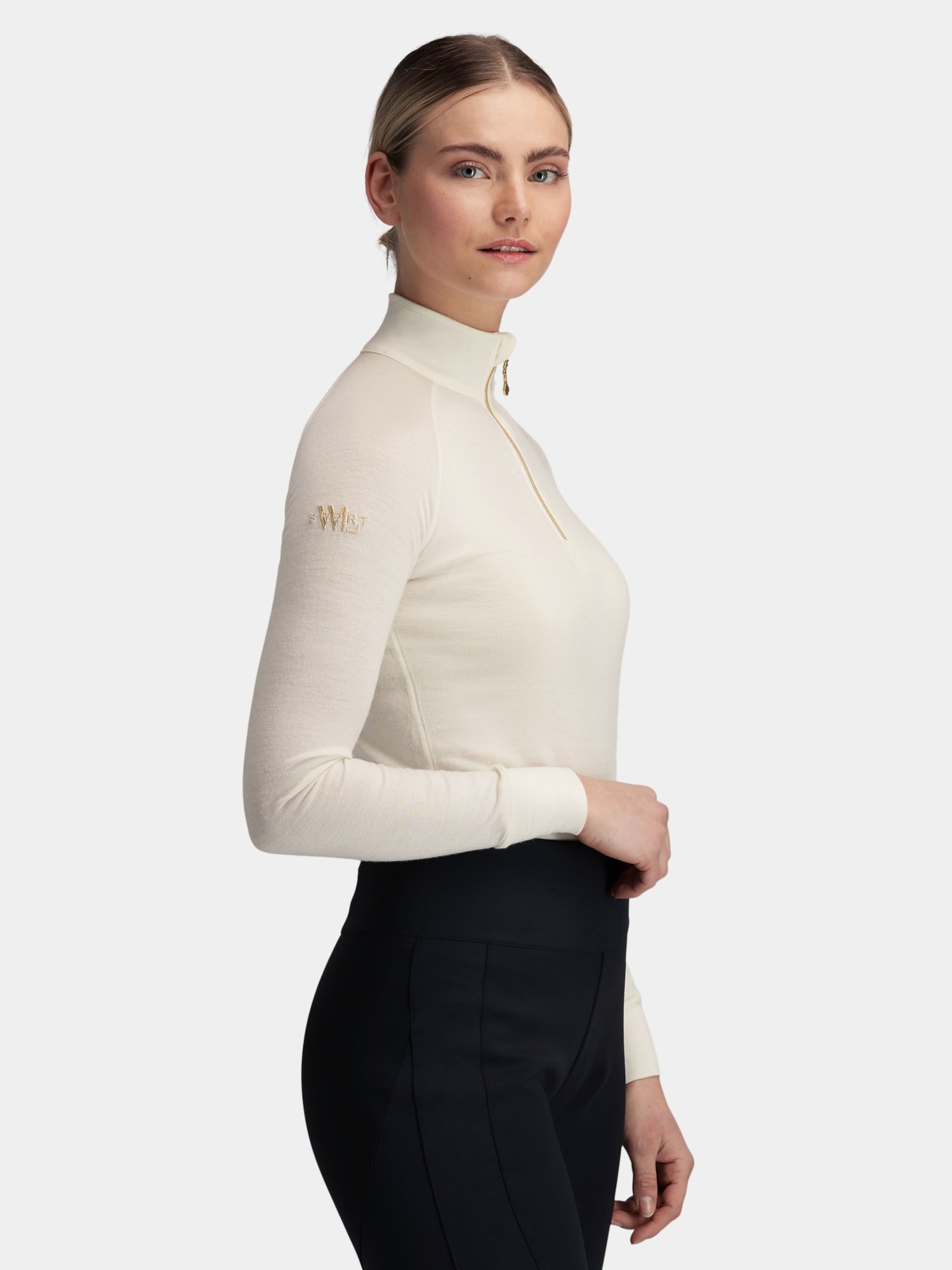 Rena Merino Half-Zip Ulltrøye Dame Ivory