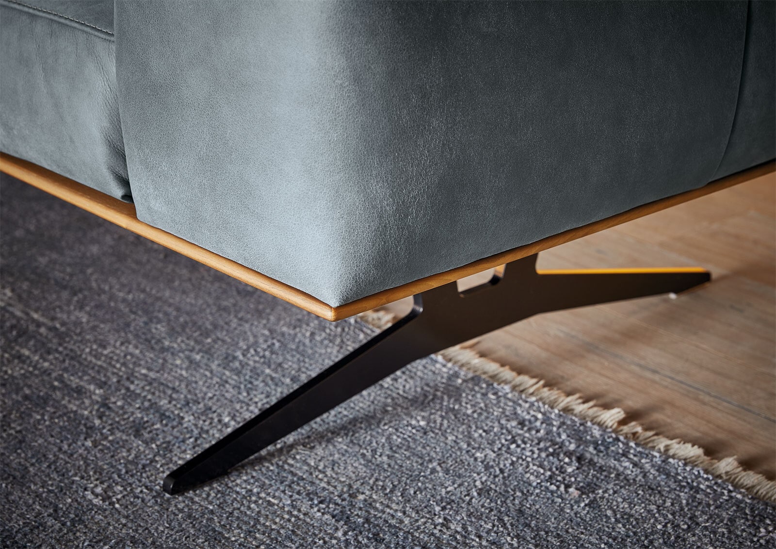 KOINOR Ledersofa 2,5-Sitzer HIERO mareblau