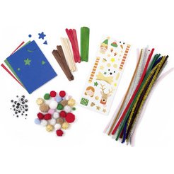 Kit d'activités en fil chenille WINTER, 199 pièces
