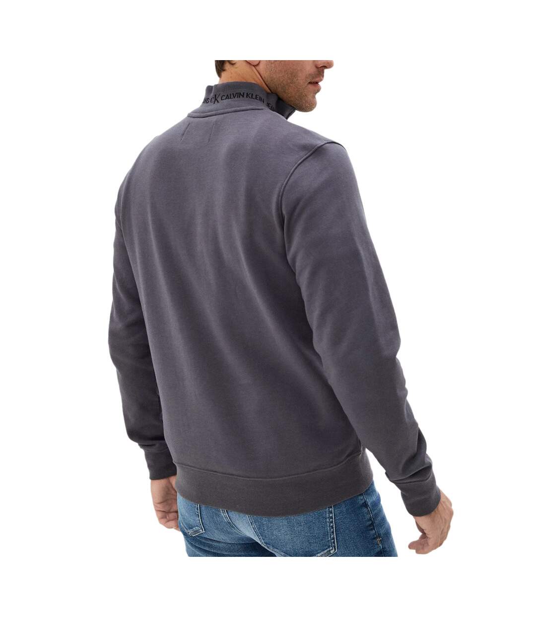 Sweat 1/4zip Gris Home Calvin Klein Logo
