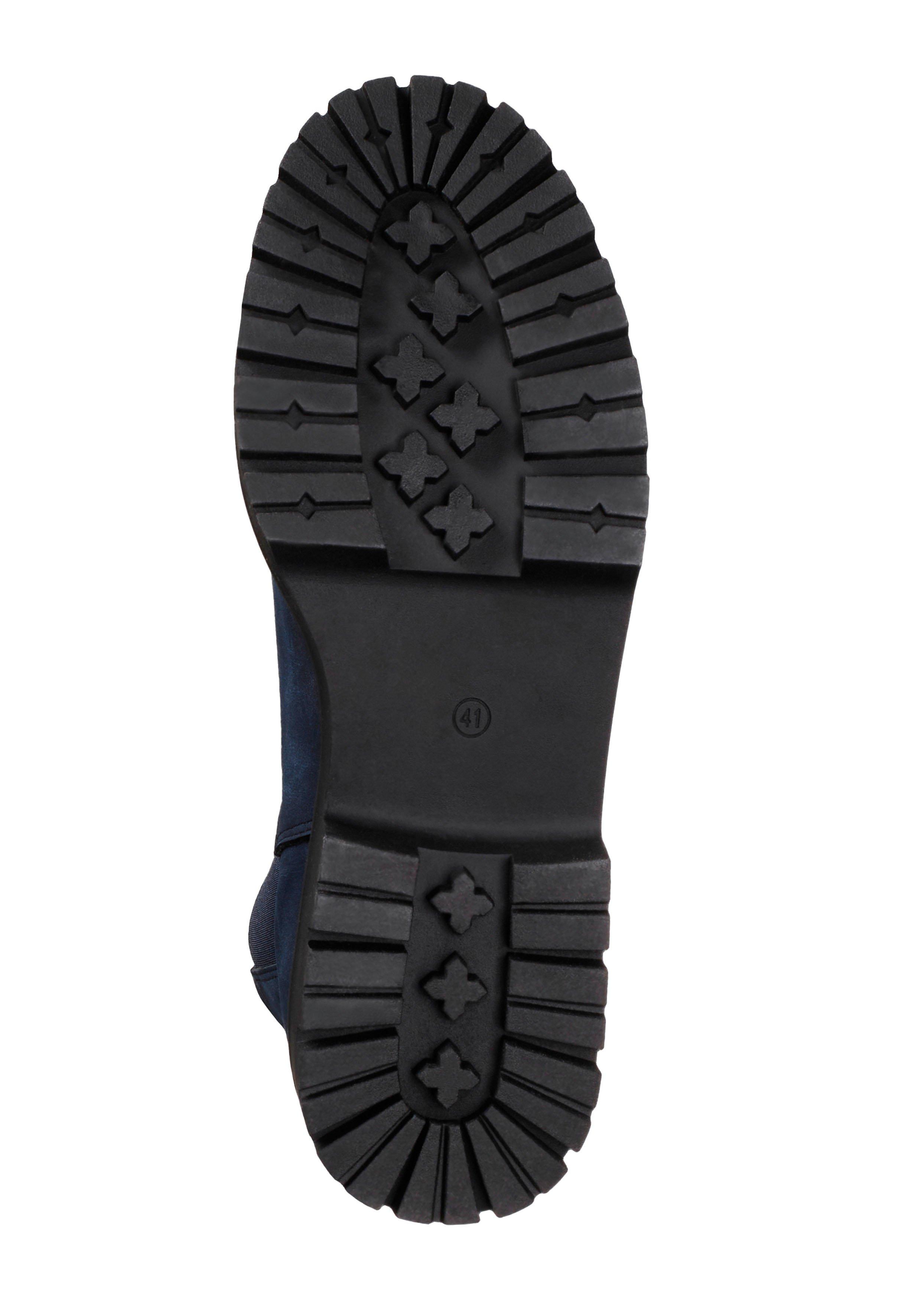 Weitschaft-Stiefelette mit Stretcheinsatz