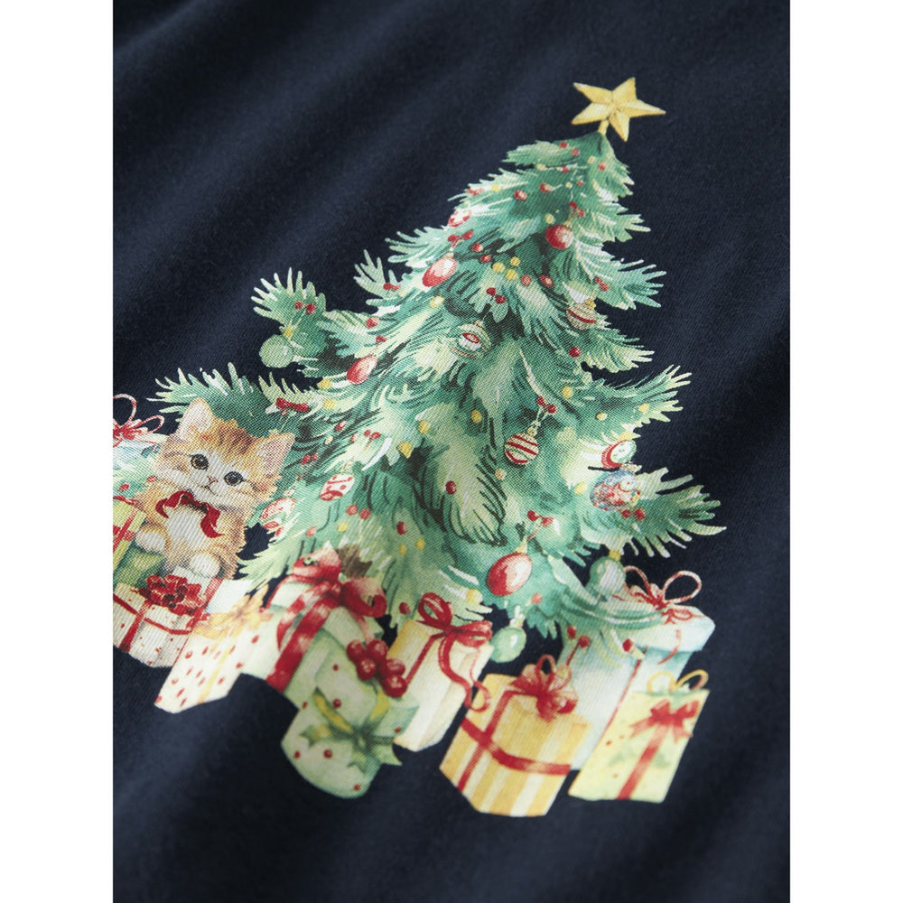 Køb Name It Navy Blazer Xmas Tree Cat Nmfvosmas Ls Nreg Top