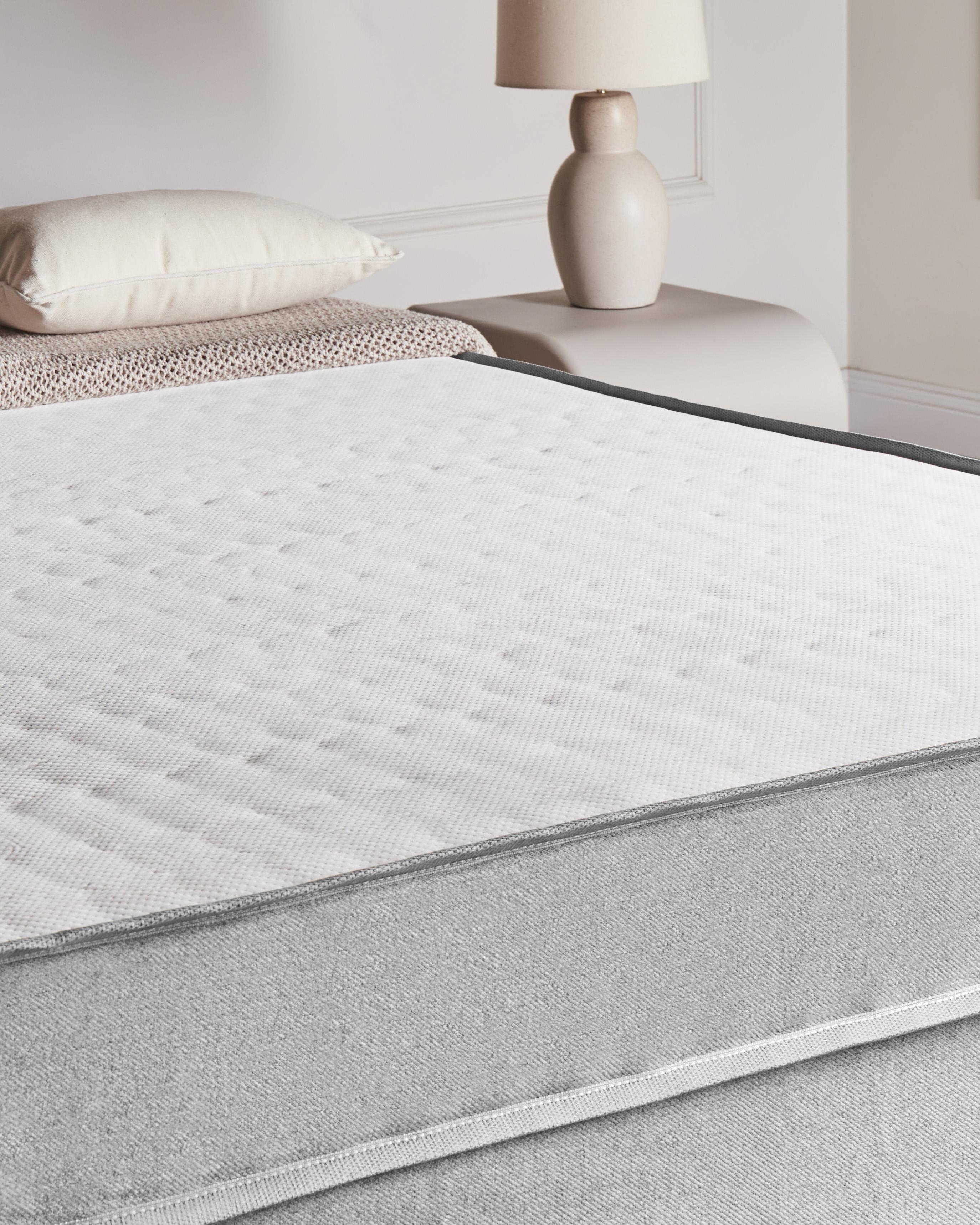 Boxspring zonder hoofdbord Stof COUNTESS 180 x 200 cm Lichtgrijs