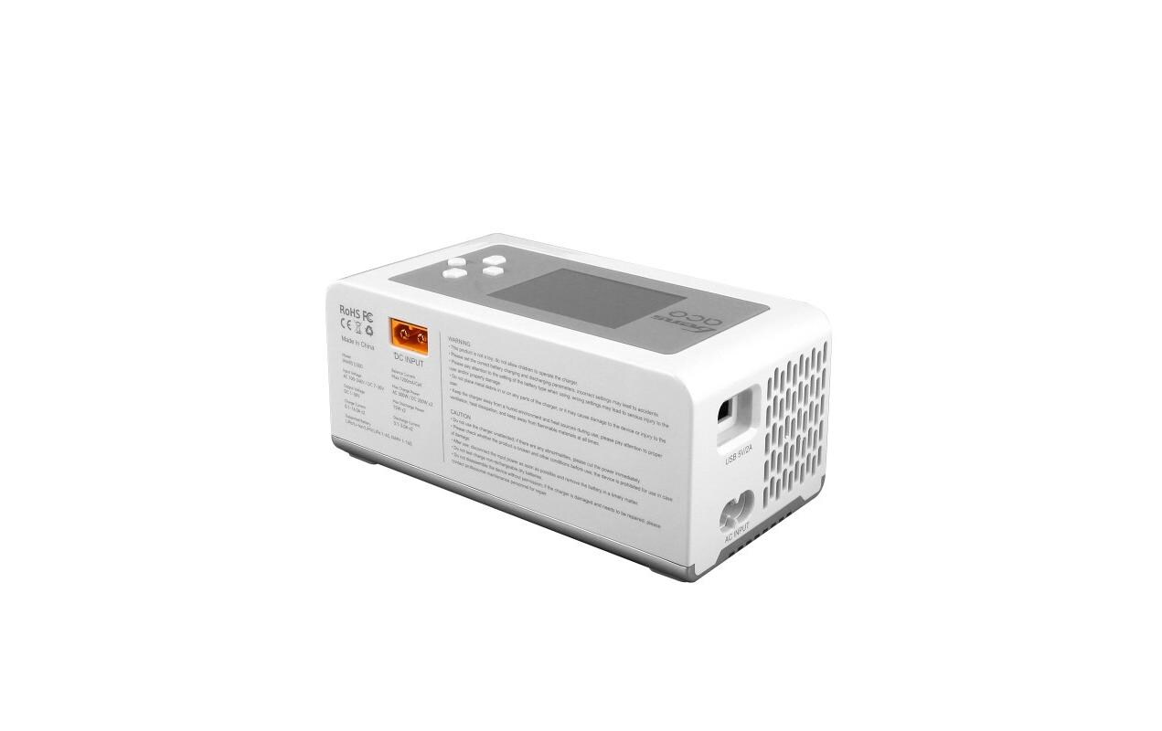 Dual-Ladegerät IMARS D300 AC/DC 1-6S, G-Tech, Weiss<br>Universelles Modellbau-Ladegerät mit zwei Ausgängen für LiPo, LiHV, LiFE und NIMH Akkus
