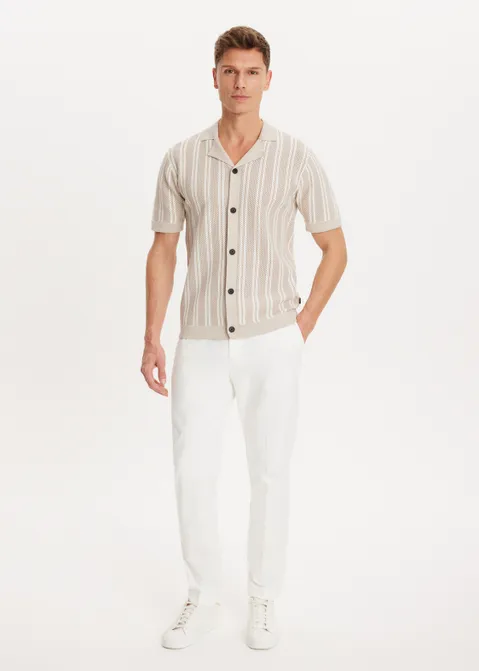 Vest met korte mouwen zand (ZAND)