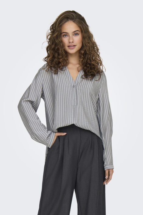 Jacqueline de Yong grijze dames blouse