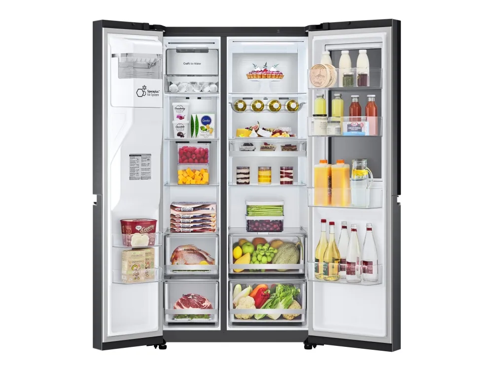 LG GSXV90MCDE - Køleskab/fryser - side-by-side med vanddispenser, isdispenser - bredde: 91.3 cm - dybde: 73.5 cm - højde: 179 cm - 635 liter - Klasse E