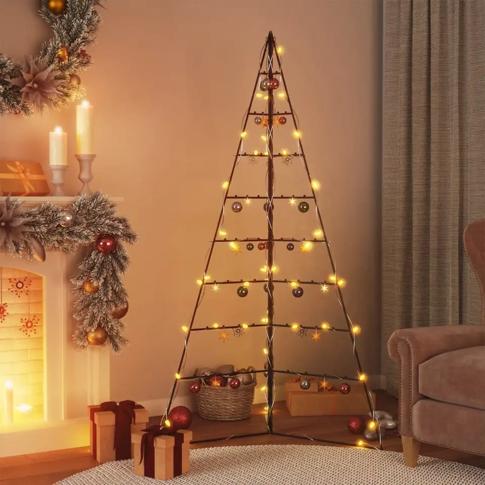 vidaXL - Metalen Kerstboom - Zwart - 180 cm
