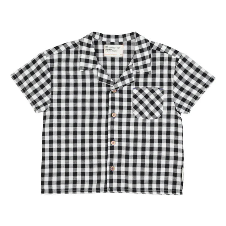 Piupiuchick Chemise Vichy Coton Bio | Noir