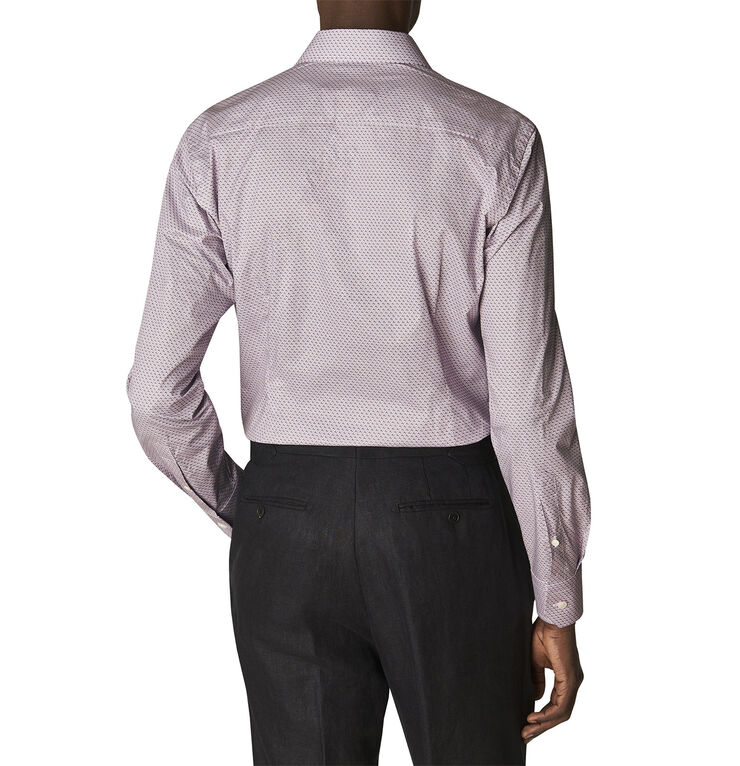 ETON Red Espresso Signature Twill Shirt - Contemporary Fit Pink