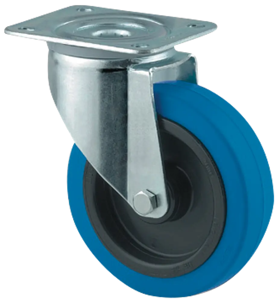 Tente Hjul 100 mm gummi - drej