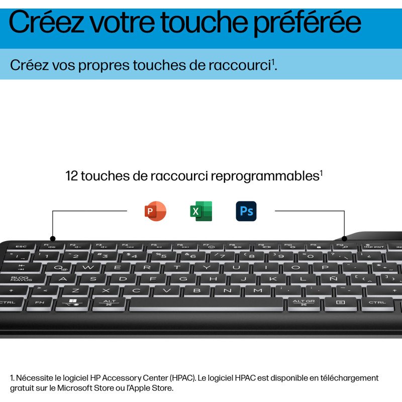 Clavier filaire HP 405 rétroéclairé