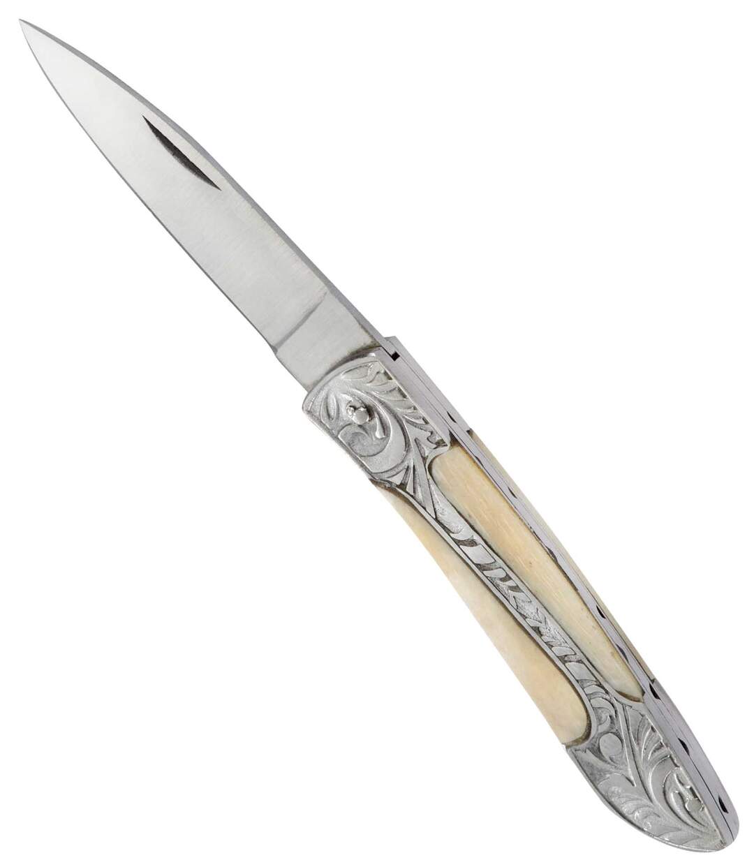 Couteau en Os et Métal Ciselé