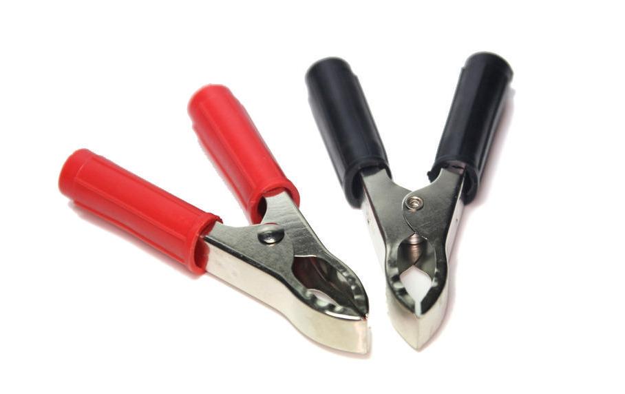 Klemmen rot/schwarz 2 StückKrokodilklemmen