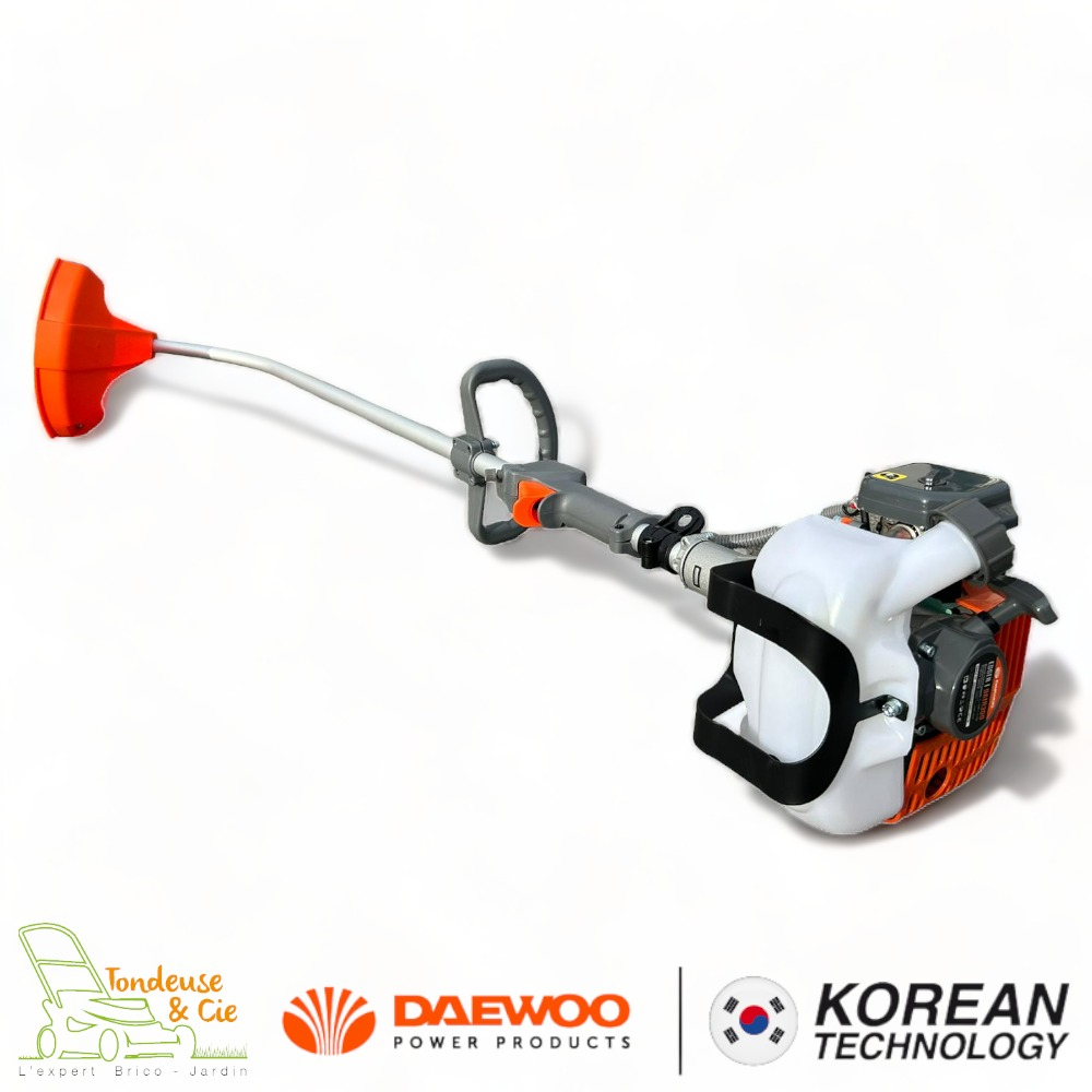 Coupe-bordure thermique daewoo - moteur 26 cm3, 1 cv - poignée delta et accessoires inclus datr300