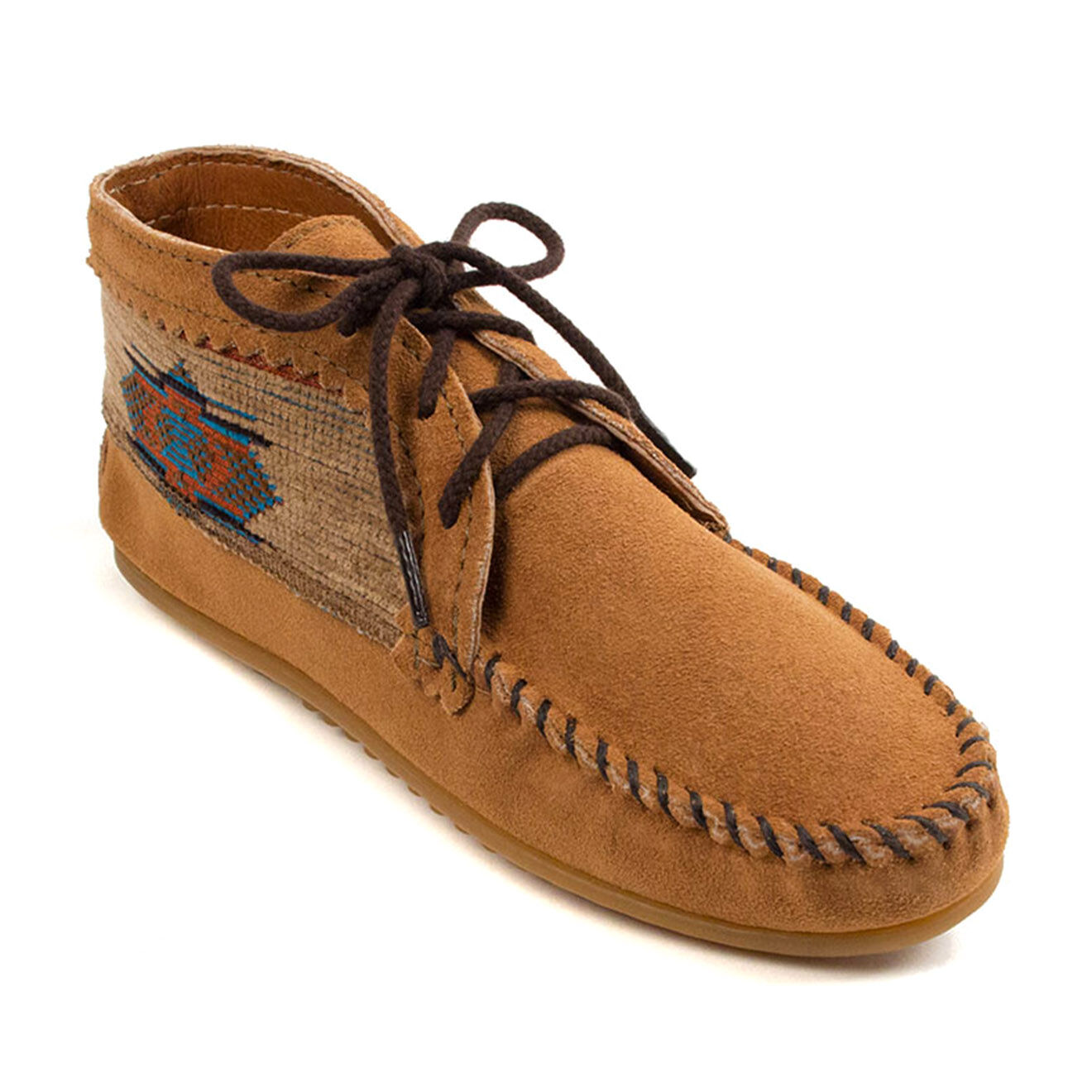 Minnetonka Boots en Velours de Cuir El Paso II taupe