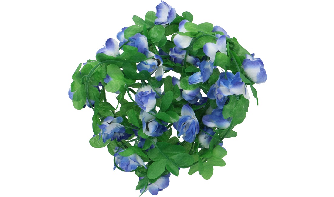 Blomsterkrans til cykelkurv lilla