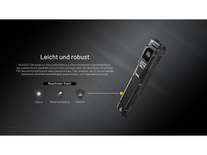 Nitecore Taschenlampe EDC27 UHI 3100 lm Die Taschenlampe für Outdoor-Abenteuer