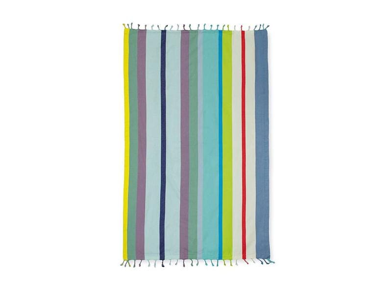 Remember Strandtuch Hamam Laguna 170 x 90 cm, Mehrfarbig Badetuch mit Fransen