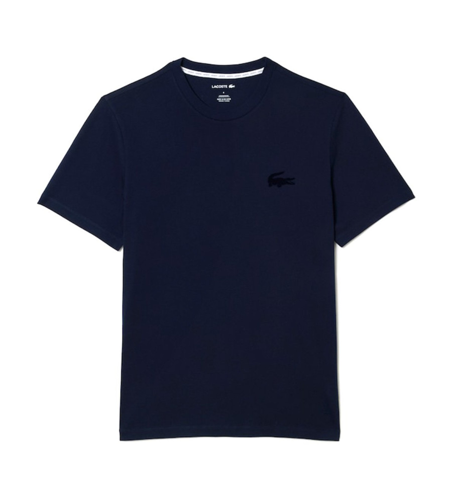 Camisa Lacoste azul marinho de malha de algodão para jogos em casa