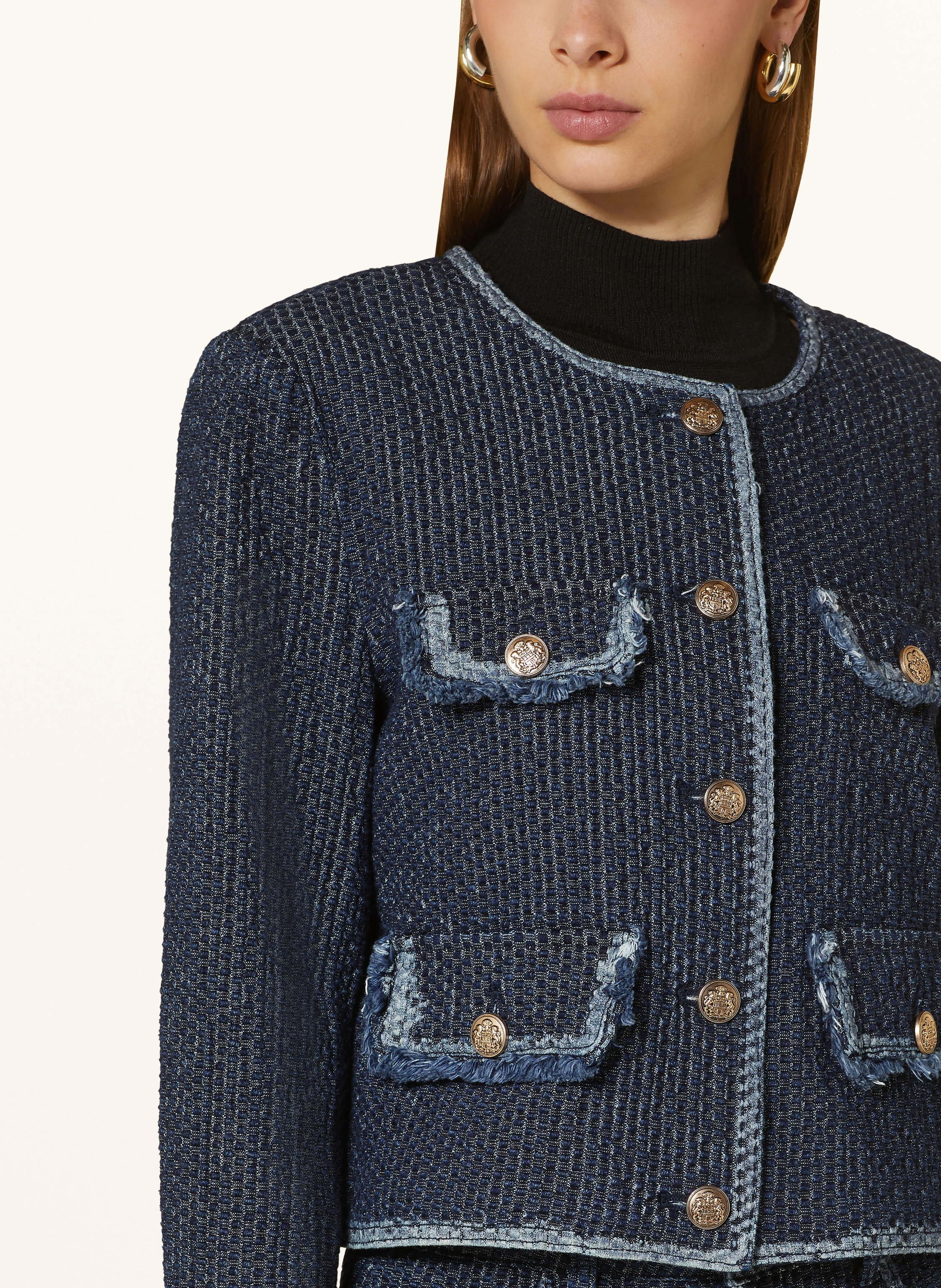SUNCOO Kastenjacke DIANA in Jeansoptik