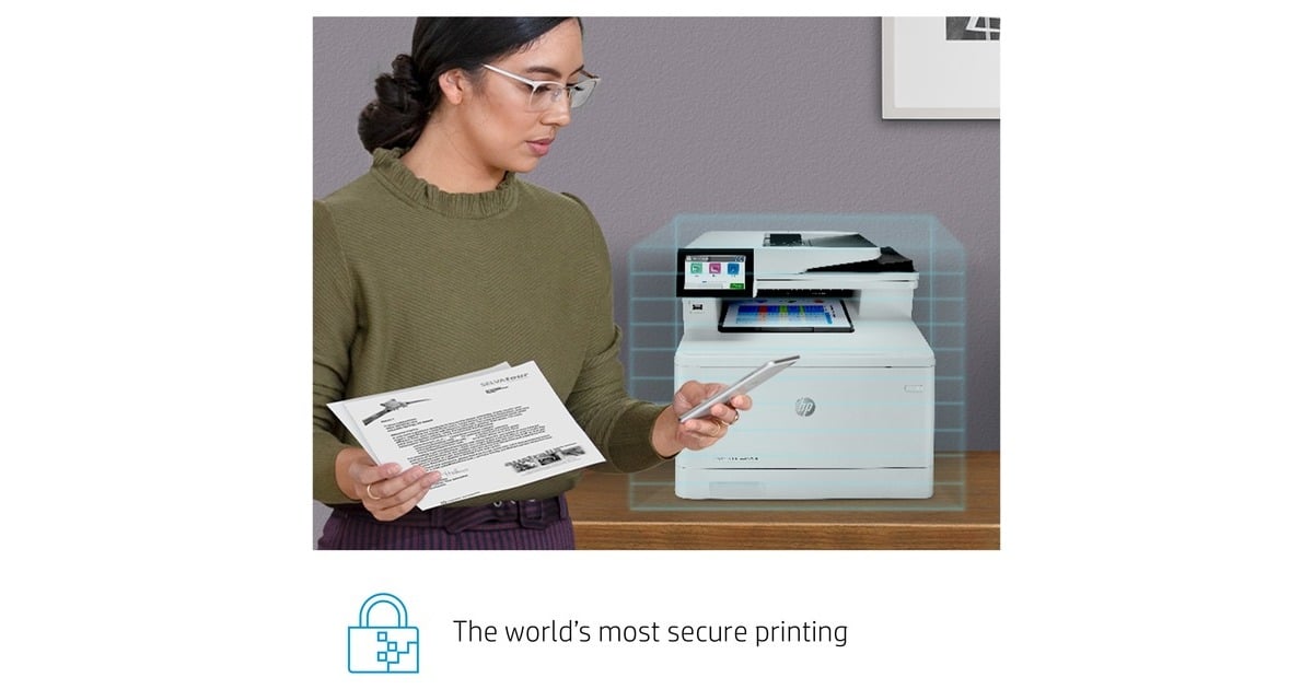 HPColor LaserJet Enterprise MFP M480f all-in-one kleurenlaserprinter met faxfunctie  (Grijs/zwart, Printen, kopiëren, scannen, faxen, USB)