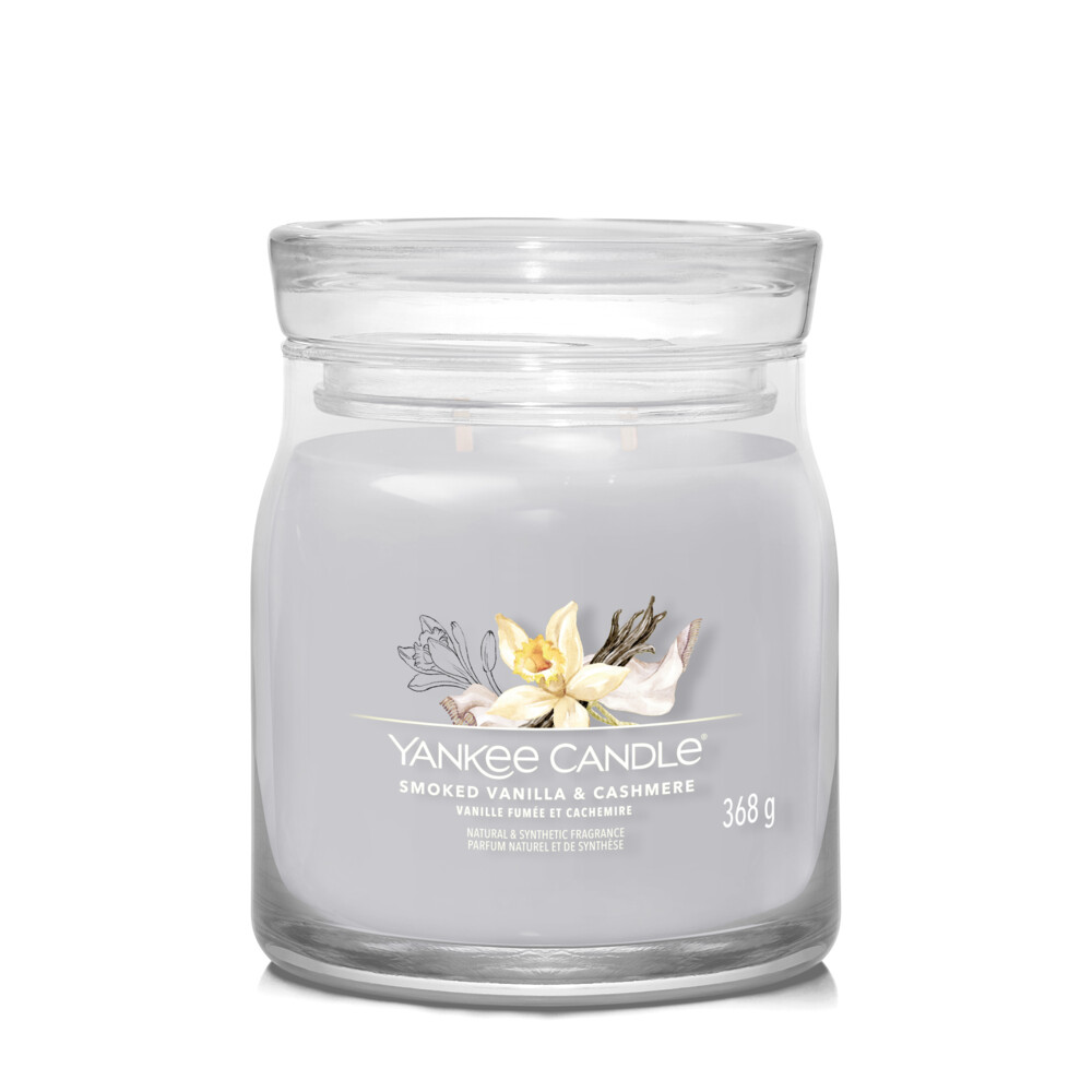 Yankee Candle Geurkaars Medium Jar Smoked Vanilla & Cashmere Signature368 gr