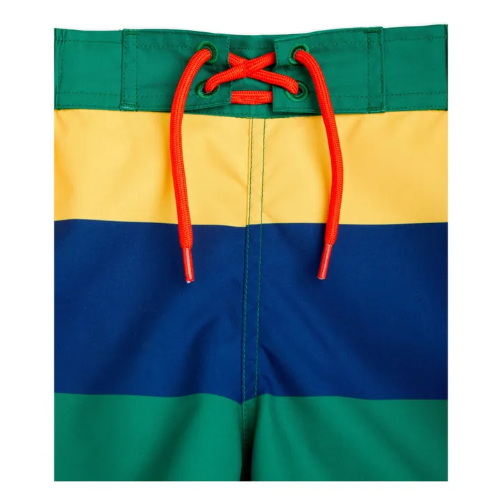 Mini Rodini Short de Bain Rayure Matière Recyclée | Rouge