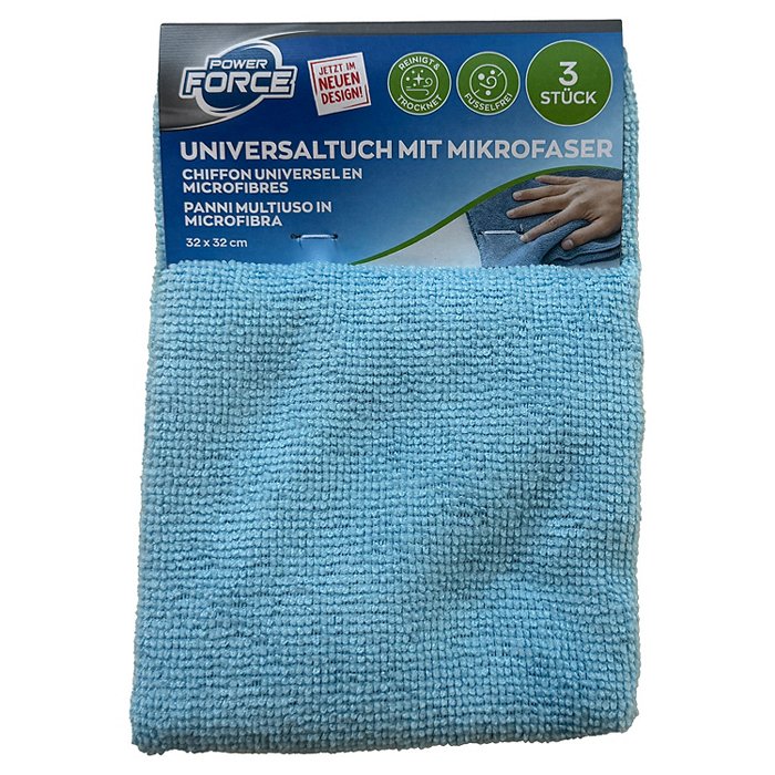 POWER FORCE Mikrofasertücher 3er-Packung