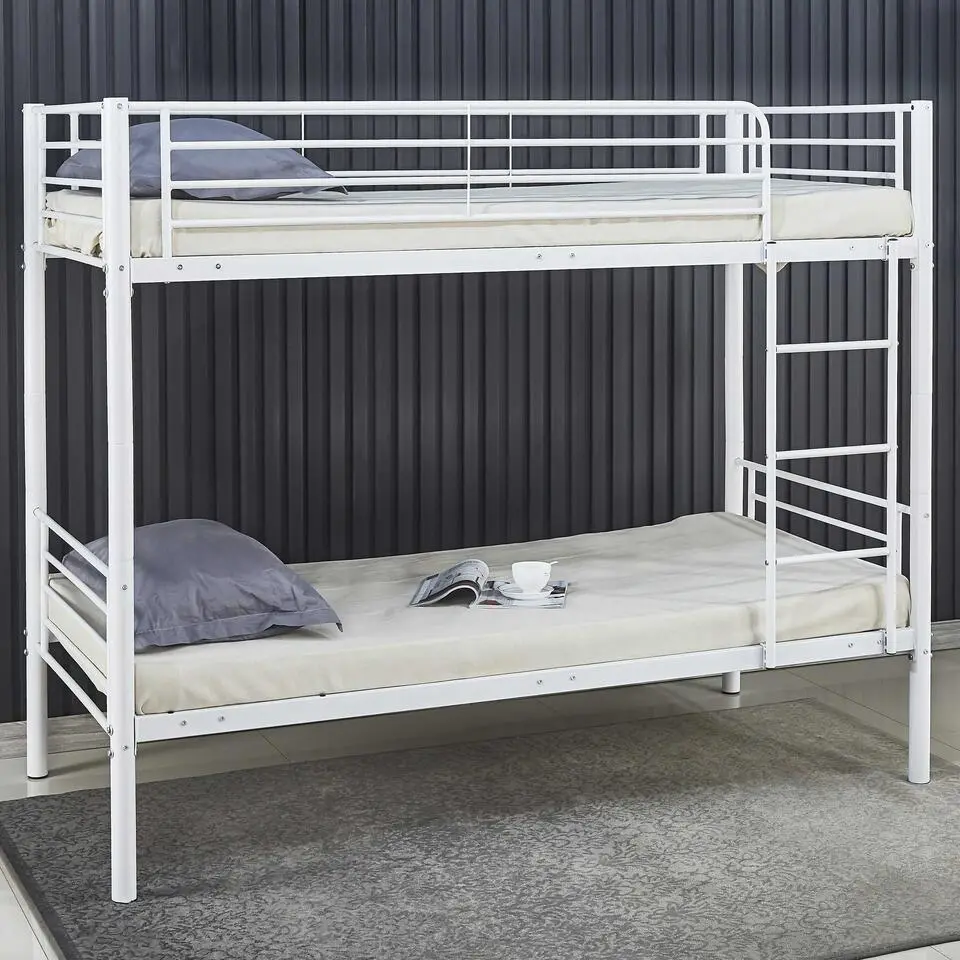 Stapelbed Dixie 90x200cm - metaal - mat wit