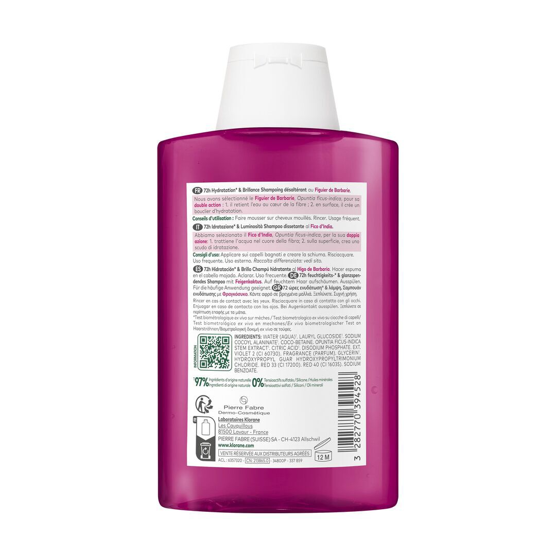 KLORANE  Champô Figo da Índia Hidratante Cabelo Baço - 200ml