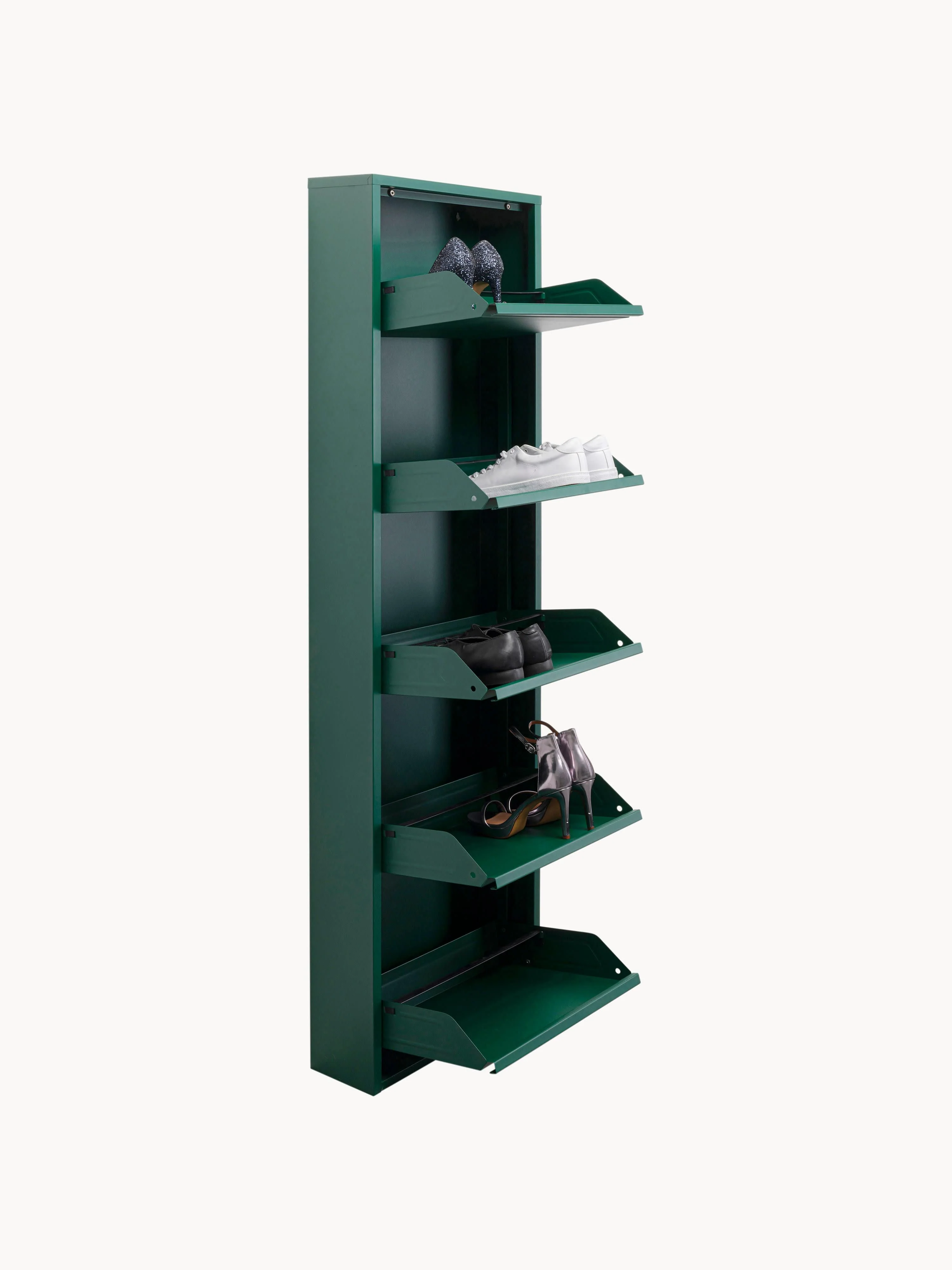 Wandschoenenkast Caruso met opklapbare vakken